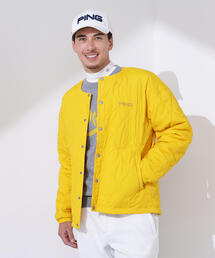 PING（ピン）の「【PING APPAREL】ストレッチタフタキルティングノーカラーブルゾン ＜NATIVE＞ (MENS)（ブルゾン）」