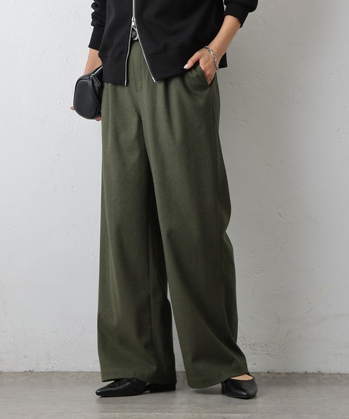 COLONY 2139（コロニートゥーワンスリーナイン）の「ワンタックワイドパンツ（その他パンツ・レディース・チャコールグレー/ブラック/カーキ・SMALL/MEDIUM）」の3枚目の写真
