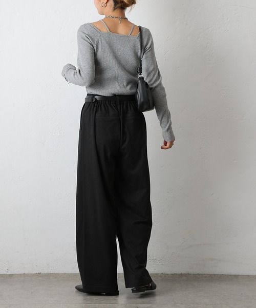 COLONY 2139（コロニートゥーワンスリーナイン）の「ワンタックワイドパンツ（その他パンツ・レディース・チャコールグレー/ブラック/カーキ・SMALL/MEDIUM）」の10枚目の写真