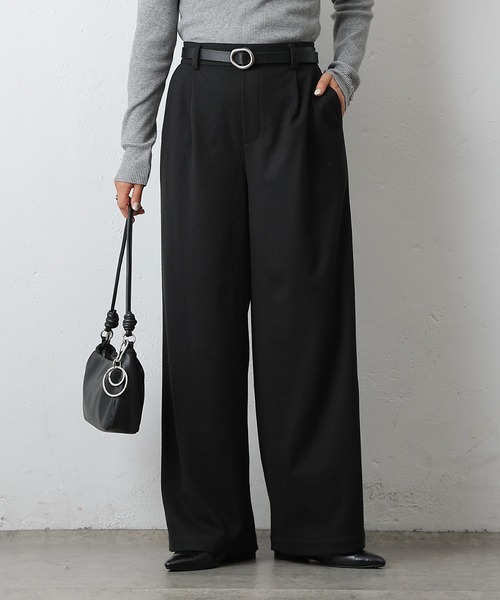 COLONY 2139（コロニートゥーワンスリーナイン）の「ワンタックワイドパンツ（その他パンツ・レディース・チャコールグレー/ブラック/カーキ・SMALL/MEDIUM）」の4枚目の写真