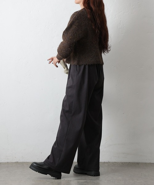 COLONY 2139（コロニートゥーワンスリーナイン）の「ワンタックワイドパンツ（その他パンツ・レディース・チャコールグレー/ブラック/カーキ・SMALL/MEDIUM）」の18枚目の写真