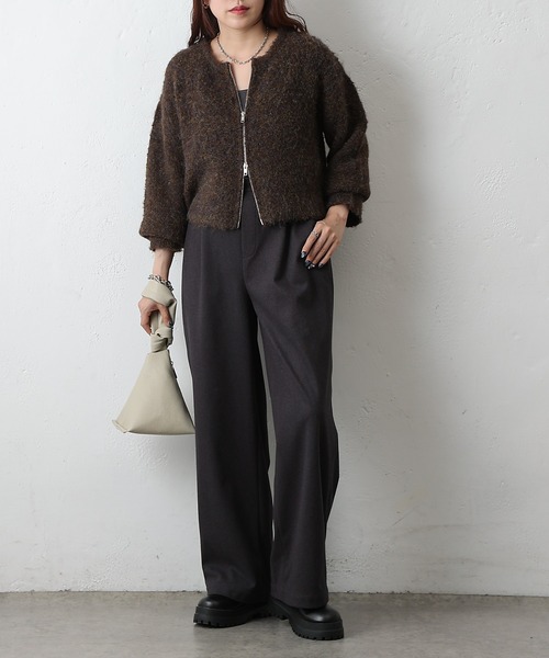 COLONY 2139（コロニートゥーワンスリーナイン）の「ワンタックワイドパンツ（その他パンツ・レディース・チャコールグレー/ブラック/カーキ・SMALL/MEDIUM）」の16枚目の写真