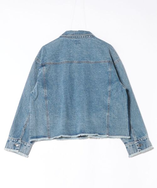 Revo.（レボ）の「【Revo./レヴォ】カットオフ デニムジャケット（デニムジャケット・メンズ・ブルー/ブラック・L/M）」の3枚目の写真