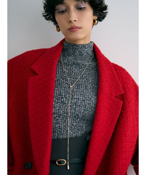 LAGUNAMOON（ラグナムーン）の「ツイードオーバージャケットコート（その他アウター・レディース・レッド/ブラック・SMALL/MEDIUM）」の3枚目の写真