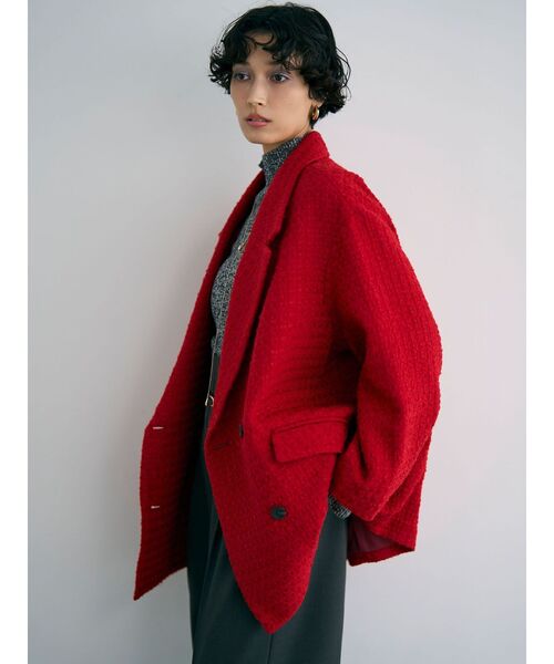 LAGUNAMOON（ラグナムーン）の「ツイードオーバージャケットコート（その他アウター・レディース・レッド/ブラック・SMALL/MEDIUM）」の5枚目の写真