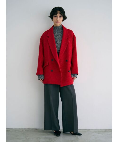 LAGUNAMOON（ラグナムーン）の「ツイードオーバージャケットコート（その他アウター・レディース・レッド/ブラック・SMALL/MEDIUM）」の7枚目の写真