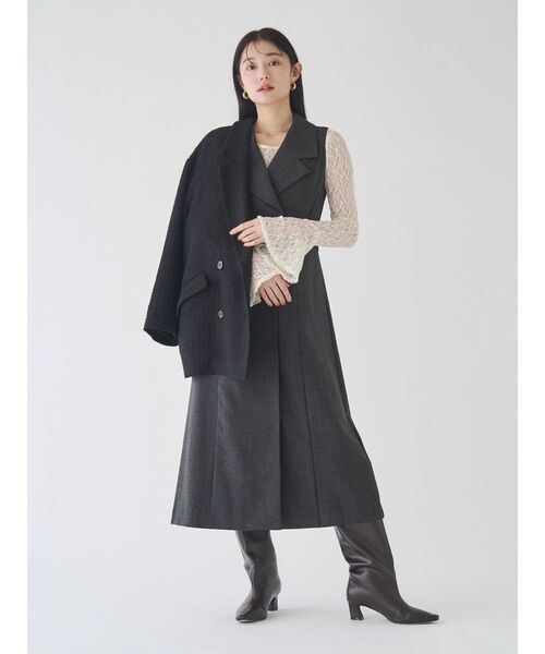 LAGUNAMOON（ラグナムーン）の「ツイードオーバージャケットコート（その他アウター・レディース・レッド/ブラック・SMALL/MEDIUM）」の15枚目の写真