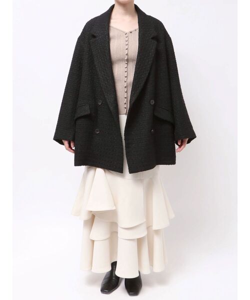 LAGUNAMOON(ラグナムーン)の「ツイードオーバージャケットコート(その他アウター・レディース・レッド/ブラック・SMALL/MEDIUM)」の15枚目の写真