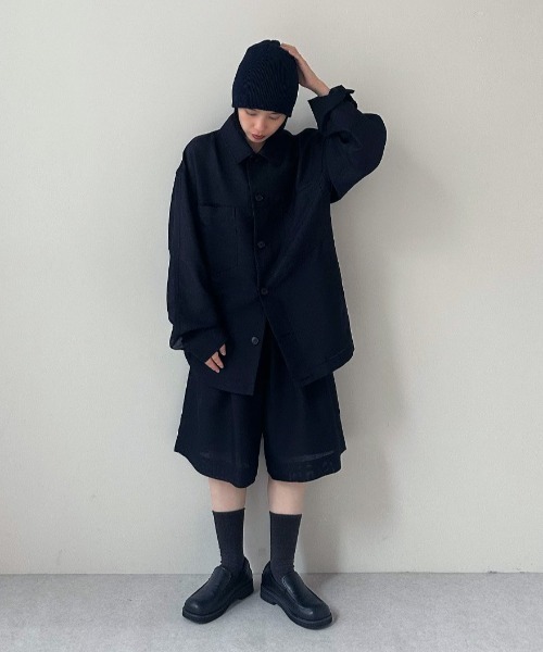 anuke(アンヌーク)の「Work Pocket Shirts(シャツ/ブラウス・レディース・ネイビー/アイボリー・FREE)」の14枚目の写真
