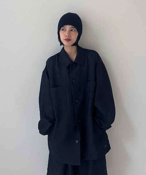 anuke(アンヌーク)の「Work Pocket Shirts(シャツ/ブラウス・レディース・ネイビー/アイボリー・FREE)」の15枚目の写真