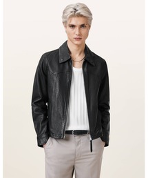 ALLSAINTS（オールセインツ）の「【レザーフェアノベルティ付】NELLCOT ZIP UP LEATHER JACKET | NELLCOT ジップ アップ レザー ジャケット（その他アウター・メンズ）」