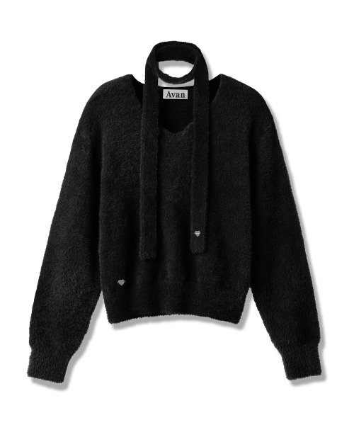 AVANDRESS(アバンドレス )の「Lily Muffler Set Knit - 5COL(ニット/セーター・レディース・ピンク/ブルー/ブラック/カーキ/アイボリー・FREE)」の12枚目の写真