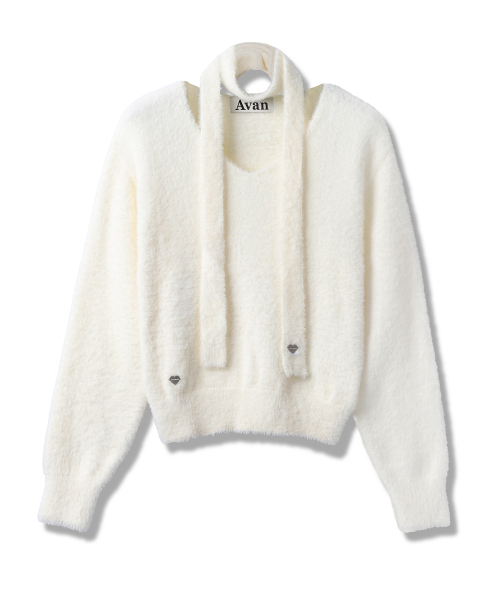 AVANDRESS(アバンドレス )の「Lily Muffler Set Knit - 5COL(ニット/セーター・レディース・ピンク/ブルー/ブラック/カーキ/アイボリー・FREE)」の14枚目の写真