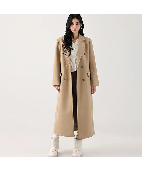 AVANDRESS(アバンドレス )の「Anna Double Long Coat LIGHT BEIGE(チェスターコート・レディース・ライトベージュ・SMALL/MEDIUM)」の1枚目の写真