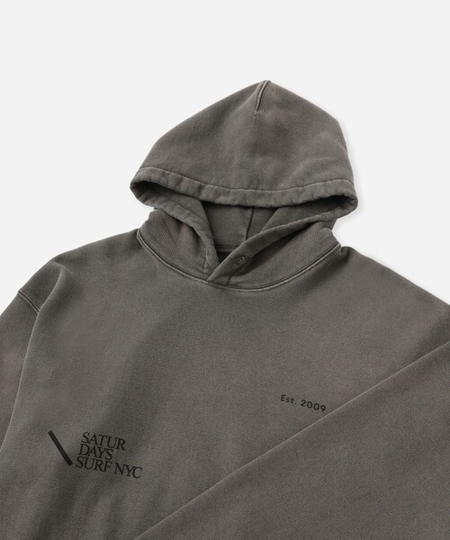 Saturdays NYC（サタデーズ ニューヨークシティ ）の「Warren Sunburned Peace Hoodie（パーカー・メンズ・チャコールグレー/オリーブ・S/XL/M/L）」の21枚目の写真