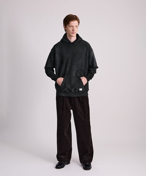 Saturdays NYC（サタデーズ ニューヨークシティ ）の「Warren Sunburned Peace Hoodie（パーカー・メンズ・チャコールグレー/オリーブ・S/XL/M/L）」の13枚目の写真