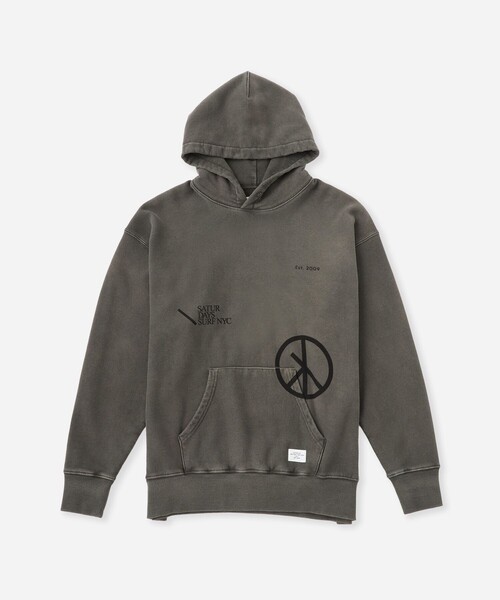 Saturdays NYC（サタデーズ ニューヨークシティ ）の「Warren Sunburned Peace Hoodie（パーカー・メンズ・チャコールグレー/オリーブ・S/XL/M/L）」の18枚目の写真