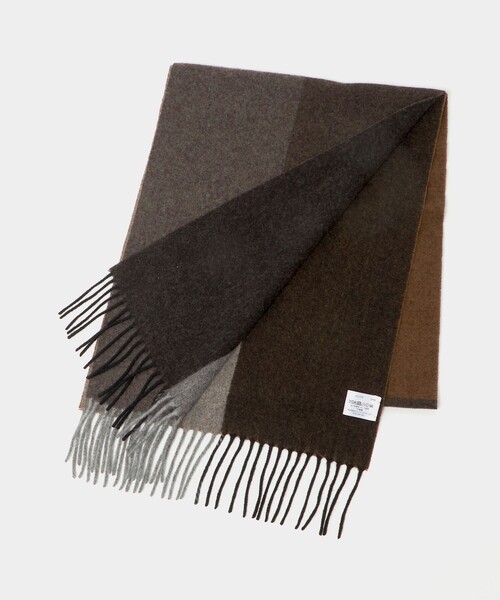 green label relaxing(グリーンレーベルリラクシング)の「カシミヤ 100 パネル マフラー(マフラー・メンズ・ダークブラウン/ダークグレー/ネイビー/ダークグリーン・FREE)」の10枚目の写真