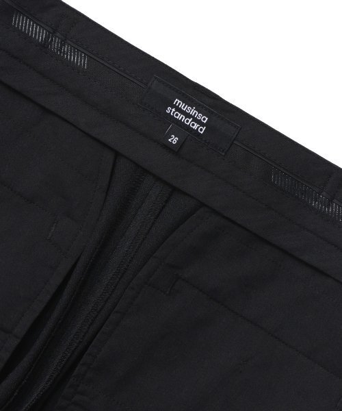 MUSINSA STANDARD WOMAN（ムシンサスタンダードウーマン）の「レディースワイドヒドゥンバンディングスラックス[チャコールグレー]（スラックス・レディース・その他・27/28/29/34/32/30/31/24/25/26）」の5枚目の写真