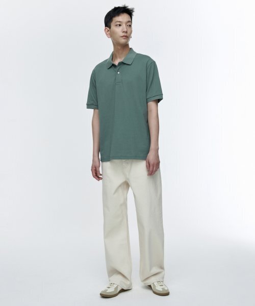 MUSINSA STANDARD（ムシンサスタンダード）の「CALIK ワイドデニムパンツ [クリーム]（デニムパンツ・メンズ・その他・40/27/28/29/38/36/34/32/30/26/31/33）」の2枚目の写真