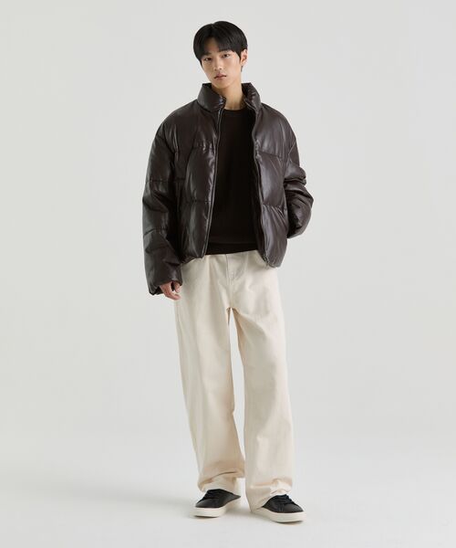 MUSINSA STANDARD（ムシンサスタンダード）の「CALIK ワイドデニムパンツ [クリーム]（デニムパンツ・メンズ・その他・40/27/28/29/38/36/34/32/30/26/31/33）」の14枚目の写真