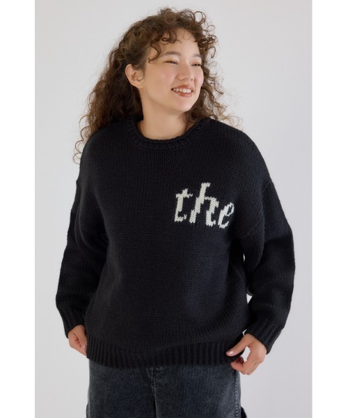 RODEO CROWNS WIDE BOWL（ロデオクラウンズワイドボウル）の「ローゲージジャガードニットトップス（ニット/セーター・レディース・オフホワイト/ブラック/イエロー/ネイビー・FREE）」の5枚目の写真