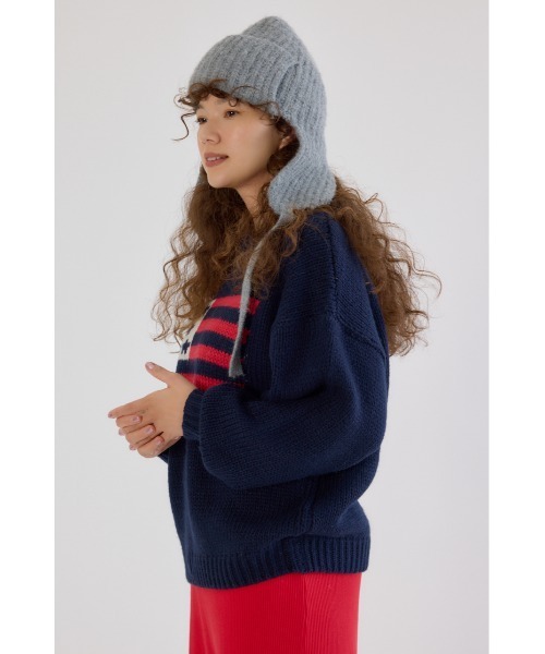 RODEO CROWNS WIDE BOWL（ロデオクラウンズワイドボウル）の「ローゲージジャガードニットトップス（ニット/セーター・レディース・オフホワイト/ブラック/イエロー/ネイビー・FREE）」の11枚目の写真