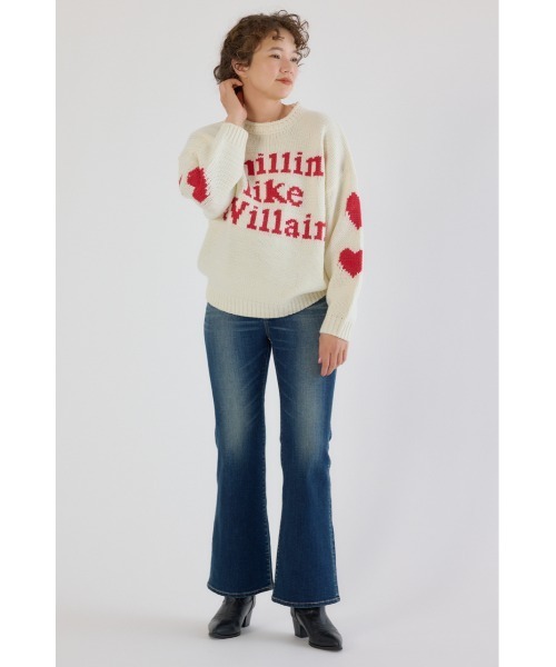 RODEO CROWNS WIDE BOWL（ロデオクラウンズワイドボウル）の「ローゲージジャガードニットトップス（ニット/セーター・レディース・オフホワイト/ブラック/イエロー/ネイビー・FREE）」の18枚目の写真