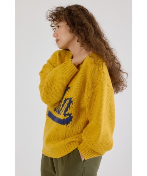 RODEO CROWNS WIDE BOWL（ロデオクラウンズワイドボウル）の「ローゲージジャガードニットトップス（ニット/セーター・レディース・オフホワイト/ブラック/イエロー/ネイビー・FREE）」の21枚目の写真