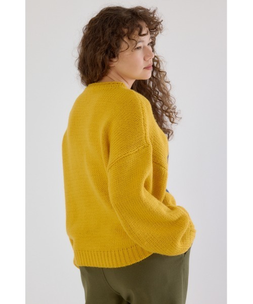 RODEO CROWNS WIDE BOWL（ロデオクラウンズワイドボウル）の「ローゲージジャガードニットトップス（ニット/セーター・レディース・オフホワイト/ブラック/イエロー/ネイビー・FREE）」の22枚目の写真