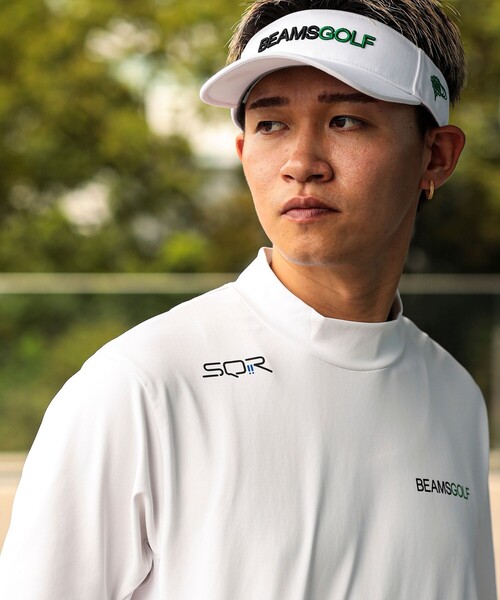 BEAMS GOLF(ビームスゴルフ)の「ORANGE LABEL / USシリーズ SQR ストレッチ モックネックシャツ(接触冷感・UVカット)(Tシャツ/カットソー・メンズ・ブラック/ネイビー/ホワイト・XL/M/L/S)」の7枚目の写真