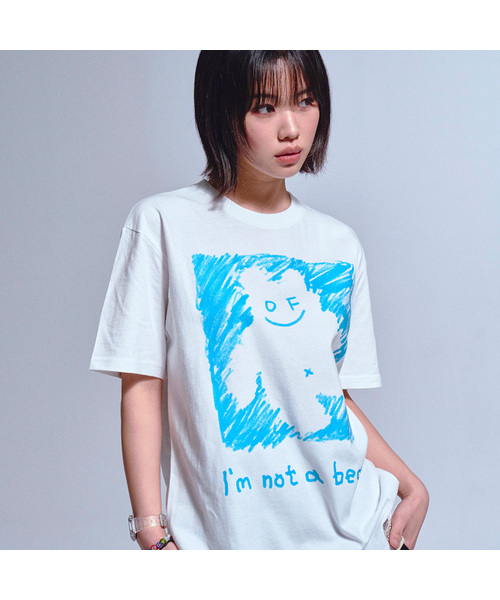 GRAVER（グレーバー）の「[ユニセックス]NOT BEAR 半袖Tシャツ_2カラー（Tシャツ/カットソー・レディース・ホワイト/ブラック・X-LARGE/LARGE/MEDIUM/SMALL）」の2枚目の写真