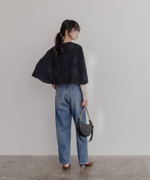 Eimee Law(エイミーロウ)の「フラワー刺繍ポンチョトップス(その他トップス・レディース・ベージュ/ブラック・FREE)」の8枚目の写真