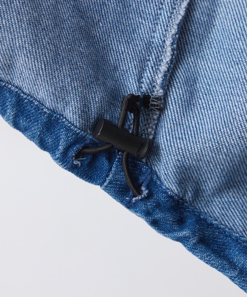 COLLAGE GALLARDAGALANTE（コラージュガリャルダガランテ）の「Q.anos/スタンドネック袖リブデニムシャツ/WEB限定カラー展開（シャツ/ブラウス・レディース・インディゴブルー/ブルー/ベージュ系その他/ベージュ・FREE）」の6枚目の写真