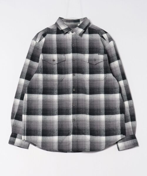 Eddie Bauer(エディーバウアー)の「アドベンチャー 4S 長袖 フランネルシャツ(シャツ/ブラウス・メンズ・ネイビー系/グレー系/レッド系・S/XXL/XL/L/M)」の2枚目の写真