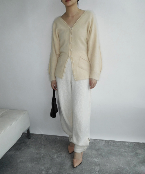 EDIT. FOR LULU(エディットフォールル)の「angielala LULU スラブニットパンツ(スラックス・レディース・ブラック/ホワイト・FREE)」の5枚目の写真