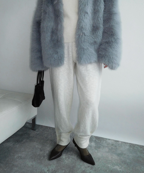 EDIT. FOR LULU(エディットフォールル)の「angielala LULU スラブニットパンツ(スラックス・レディース・ブラック/ホワイト・FREE)」の7枚目の写真