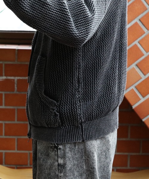 8(eight)(エイト)の「加工メッシュZIPパーカー(パーカー・メンズ・ブラック/グレー・MEDIUM/LARGE)」の22枚目の写真