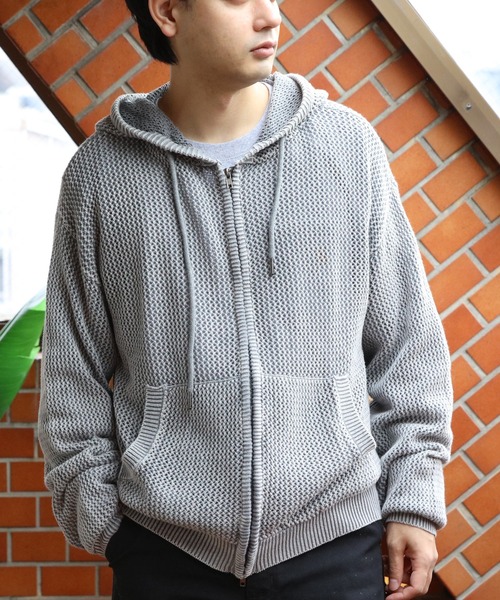 8(eight)(エイト)の「加工メッシュZIPパーカー(パーカー・メンズ・ブラック/グレー・MEDIUM/LARGE)」の9枚目の写真