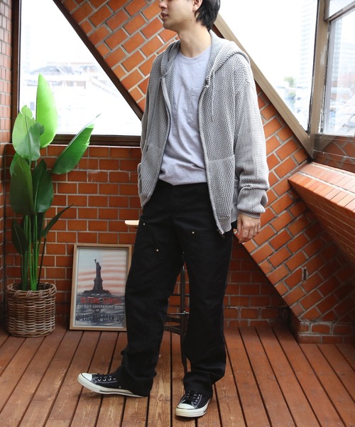 8(eight)(エイト)の「加工メッシュZIPパーカー(パーカー・メンズ・ブラック/グレー・MEDIUM/LARGE)」の15枚目の写真