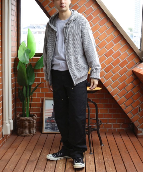 8(eight)(エイト)の「加工メッシュZIPパーカー(パーカー・メンズ・ブラック/グレー・MEDIUM/LARGE)」の16枚目の写真