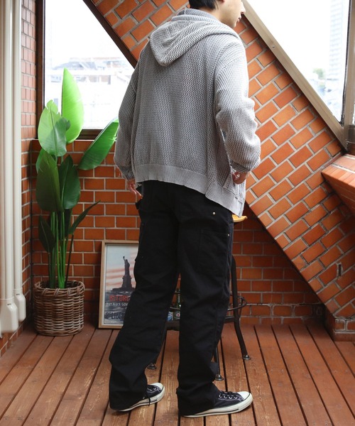 8(eight)(エイト)の「加工メッシュZIPパーカー(パーカー・メンズ・ブラック/グレー・MEDIUM/LARGE)」の18枚目の写真