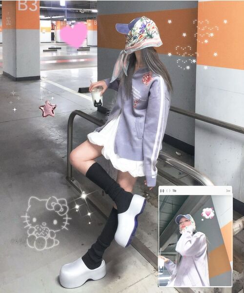 ZEROPLANET（ゼロプラネット）の「リベールグラフィックニットジップアップ[BLUE]（カーディガン/ボレロ・レディース・その他・FREE）」の14枚目の写真