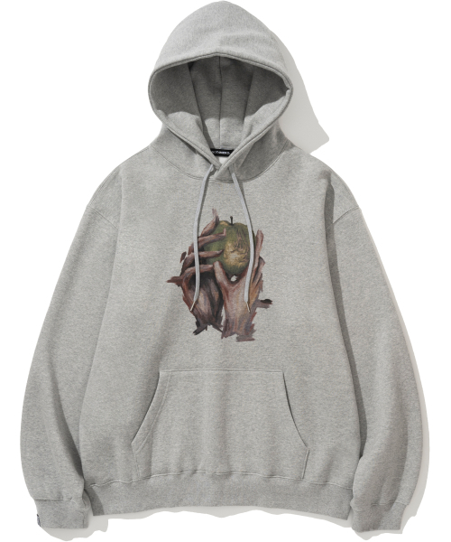 NOT4NERD(ノットフォーナード)の「Rotten Apple Pullover Hood - Grey(パーカー・レディース・その他・MEDIUM/LARGE/X-LARGE)」の1枚目の写真
