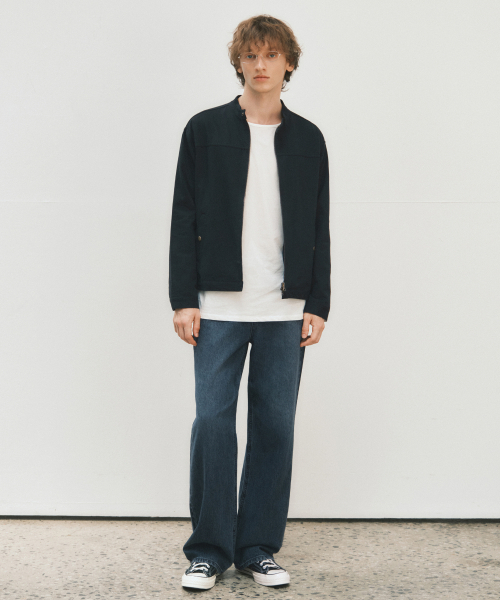 WEDNESDAY OASIS（ウェンズデーオアシス）の「テーラードバイカーコットンジャケット_BLACK(W25-OT08)（その他アウター・メンズ・ブラック・FREE）」の2枚目の写真