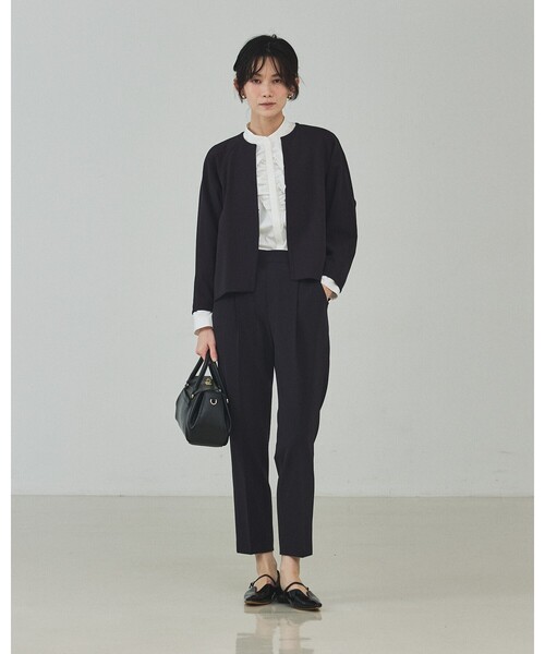 qualite（カリテ）の「【シワになりにくい！素材にこだわった一着】フロントラッフルブラウス/オケージョン/セレモニー/フォーマル/オフィスカジュアル/フリルブラウス/入卒/カセット服（シャツ/ブラウス・レディース・オフホワイト・フリー）」の13枚目の写真