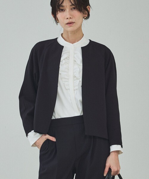 qualite（カリテ）の「【シワになりにくい！素材にこだわった一着】フロントラッフルブラウス/オケージョン/セレモニー/フォーマル/オフィスカジュアル/フリルブラウス/入卒/カセット服（シャツ/ブラウス・レディース・オフホワイト・フリー）」の20枚目の写真