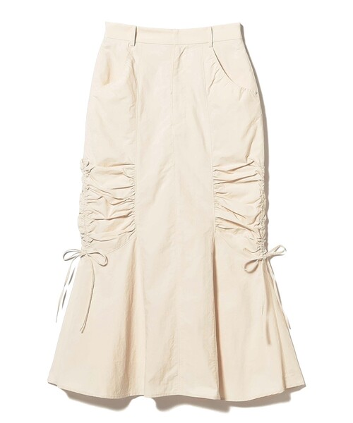 Ray BEAMS（レイビームス）の「サイド ギャザー マーメイド スカート（スカート・レディース・ブラック/オフホワイト・1/0）」の11枚目の写真