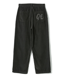 Corduroy Loose-Fit Pants (dark green)