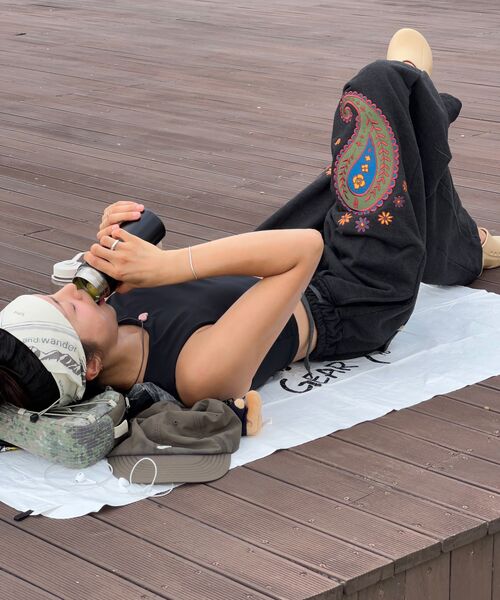 A NOTHING(アナッシング)の「ペイズリーエンブロイダリー HT スウェットパンツ(チャコール)(スウェットパンツ・レディース・その他・LARGE/MEDIUM)」の15枚目の写真